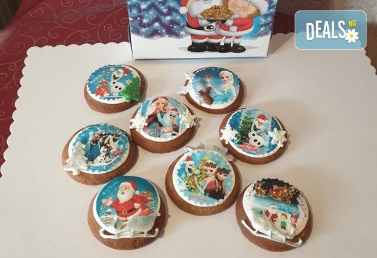 За Коледа и Нова година! Големи коледни меденки 7, 8 или 12 бр. с герои от филмчета и коледна декорация, Сладкарница Джорджо Джани - Снимка 3