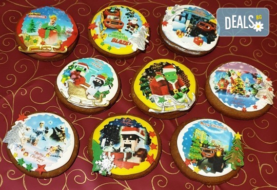 За Коледа и Нова година! Големи коледни меденки 7, 8 или 12 бр. с герои от филмчета и коледна декорация, Сладкарница Джорджо Джани - Снимка 2