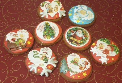 За Коледа и Нова година! Големи коледни меденки 7, 8 или 12 бр. с герои от филмчета и коледна декорация, Сладкарница Джорджо Джани - Снимка