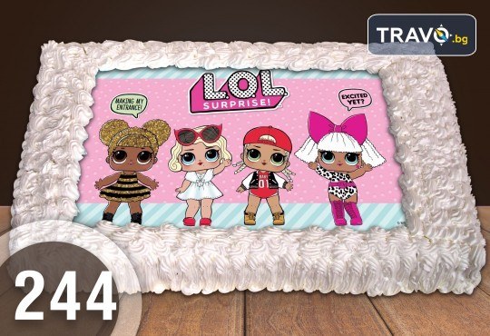 Експресна торта за 2 часа! Голяма детска торта 20, 25 или 30 парчета със снимка на любим герой от Сладкарница Джорджо Джани - Снимка 6