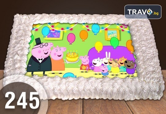 Експресна торта за 2 часа! Голяма детска торта 20, 25 или 30 парчета със снимка на любим герой от Сладкарница Джорджо Джани - Снимка 125