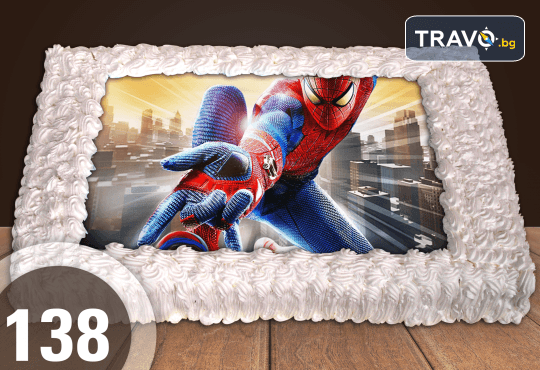 Експресна торта за 2 часа! Голяма детска торта 20, 25 или 30 парчета със снимка на любим герой от Сладкарница Джорджо Джани - Снимка 44