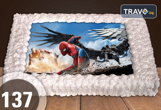 Експресна торта за 2 часа! Голяма детска торта 20, 25 или 30 парчета със снимка на любим герой от Сладкарница Джорджо Джани - Снимка 45