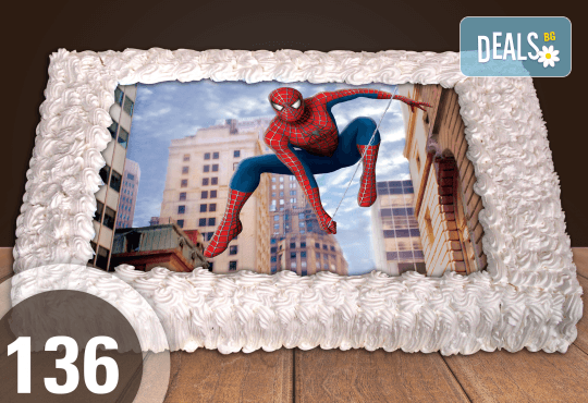 Експресна торта за 2 часа! Голяма детска торта 20, 25 или 30 парчета със снимка на любим герой от Сладкарница Джорджо Джани - Снимка 4