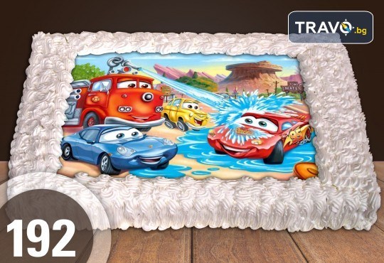 Експресна торта за 2 часа! Голяма детска торта 20, 25 или 30 парчета със снимка на любим герой от Сладкарница Джорджо Джани - Снимка 91