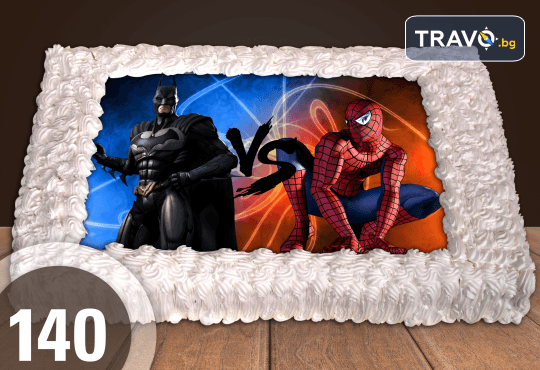 Експресна торта за 2 часа! Голяма детска торта 20, 25 или 30 парчета със снимка на любим герой от Сладкарница Джорджо Джани - Снимка 22