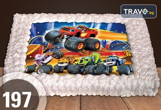 Експресна торта за 2 часа! Голяма детска торта 20, 25 или 30 парчета със снимка на любим герой от Сладкарница Джорджо Джани - Снимка 96