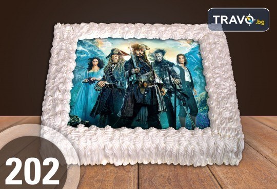 Експресна торта за 2 часа! Голяма детска торта 20, 25 или 30 парчета със снимка на любим герой от Сладкарница Джорджо Джани - Снимка 101