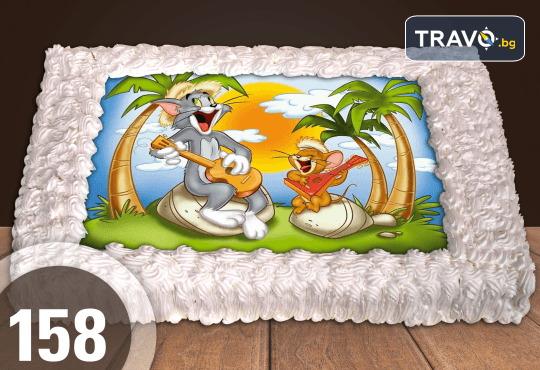 Експресна торта за 2 часа! Голяма детска торта 20, 25 или 30 парчета със снимка на любим герой от Сладкарница Джорджо Джани - Снимка 59