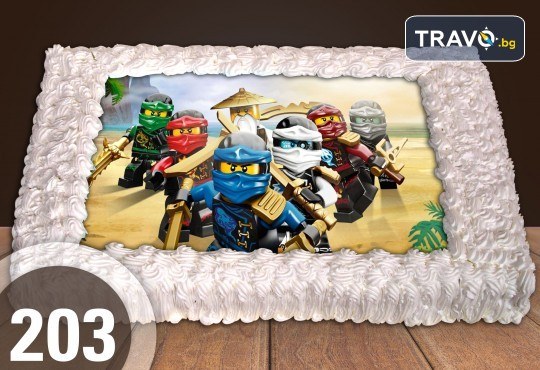 Експресна торта за 2 часа! Голяма детска торта 20, 25 или 30 парчета със снимка на любим герой от Сладкарница Джорджо Джани - Снимка 102