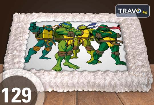 Експресна торта за 2 часа! Голяма детска торта 20, 25 или 30 парчета със снимка на любим герой от Сладкарница Джорджо Джани - Снимка 39