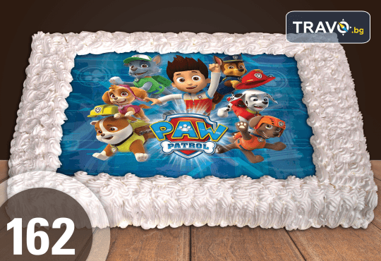 Експресна торта за 2 часа! Голяма детска торта 20, 25 или 30 парчета със снимка на любим герой от Сладкарница Джорджо Джани - Снимка 29