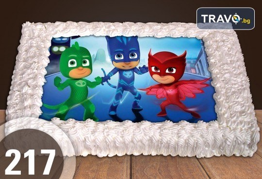 Експресна торта за 2 часа! Голяма детска торта 20, 25 или 30 парчета със снимка на любим герой от Сладкарница Джорджо Джани - Снимка 114