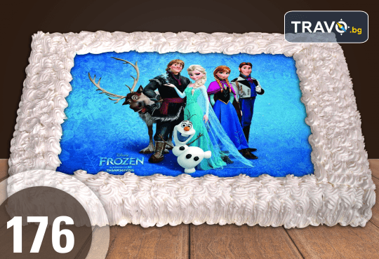 Експресна торта за 2 часа! Голяма детска торта 20, 25 или 30 парчета със снимка на любим герой от Сладкарница Джорджо Джани - Снимка 77