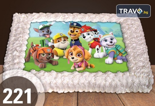 Експресна торта за 2 часа! Голяма детска торта 20, 25 или 30 парчета със снимка на любим герой от Сладкарница Джорджо Джани - Снимка 13