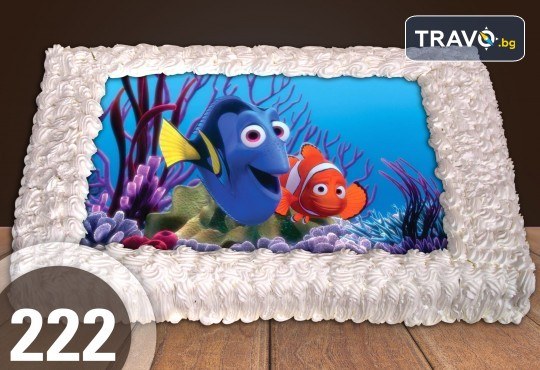 Експресна торта за 2 часа! Голяма детска торта 20, 25 или 30 парчета със снимка на любим герой от Сладкарница Джорджо Джани - Снимка 14