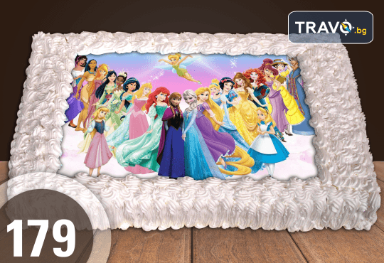 Експресна торта за 2 часа! Голяма детска торта 20, 25 или 30 парчета със снимка на любим герой от Сладкарница Джорджо Джани - Снимка 8