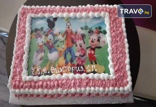 Експресна торта за 2 часа! Голяма детска торта 20, 25 или 30 парчета със снимка на любим герой от Сладкарница Джорджо Джани - Снимка 37