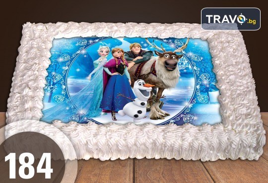 Експресна торта за 2 часа! Голяма детска торта 20, 25 или 30 парчета със снимка на любим герой от Сладкарница Джорджо Джани - Снимка 84