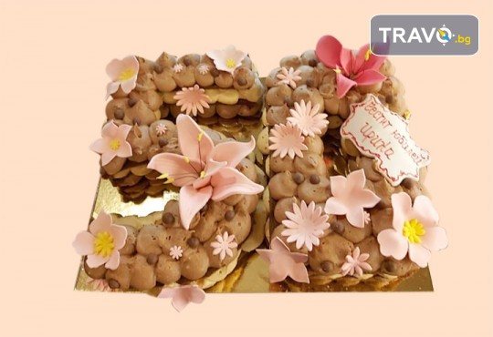 Винтидж торта за рожден ден и юбилей с 3D цифри и размер по избор от Сладкарница Джорджо Джани - Снимка 2