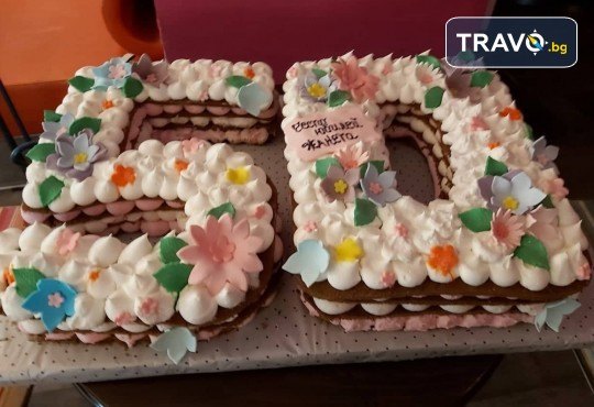 Винтидж торта за рожден ден и юбилей с 3D цифри и размер по избор от Сладкарница Джорджо Джани - Снимка 3