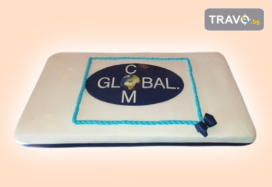 За кумовете! Празнична торта Честито кумство с пъстри цветя, дизайн сърце, романтични рози, влюбени гълъби или др. от Сладкарница Джорджо Джани - Снимка 37