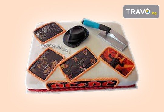 За кумовете! Празнична торта Честито кумство с пъстри цветя, дизайн сърце, романтични рози, влюбени гълъби или др. от Сладкарница Джорджо Джани - Снимка 31