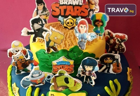 Смърфове, Миньони & Brawl stars! Голяма детска 3D торта 37 ПАРЧЕТА с фигурална ръчно изработена декорация от Сладкарница Джорджо Джани - Снимка 19