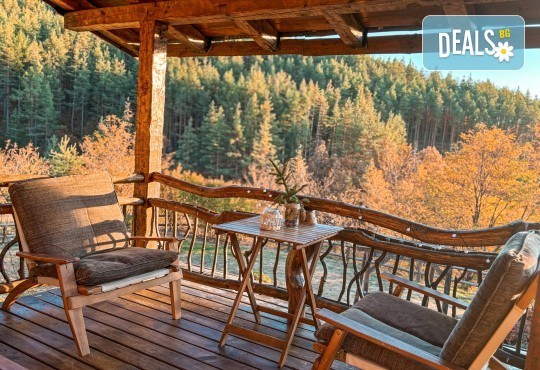 Лятна ваканция сред прохладата на Родопа планина в Еко къща Дървена, с.Лещен! 1 Нощувка за двама в самостоятелна къща с хидромасажна вана, оборудвана кухня, барбекю, камина - Снимка 7