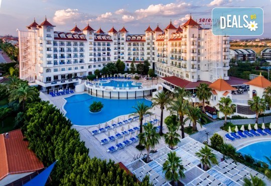 Морско лято в Serenis Hotel 5*, Сиде Анталия! 7 нощувки All inclusive, транспорт и безплатно за дете до 10.99 г. от BelpregoTravel - Снимка 1