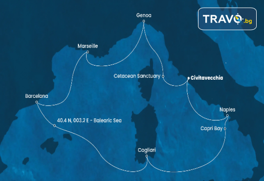 Круиз Италия, Испания и Франция с Costa Toscana! 7 нощ. с богат асортимент от храна за закуска, обяд, следобедна закуска и вечеря, някой напитки и самолетни билети от Оушън Травел - Снимка 2