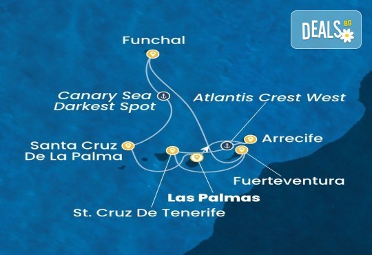 Круиз Канарски острови и Мадейра с круизния кораб Costa Smeralda! 2 нощ. в Лас Палмас; и 8 нощ. на кораба, закуска, обяд, следобедна закуска, вечеря и трасфери от Оушън Травел - Снимка 3