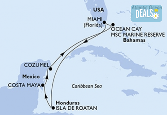 Круиз Маями, Хондурас, Мексико и Бахами с най-новия круизен кораб MSC World America! 3 нощ.в Маями и 7 нощ. на кораба, закуска, обяд, следобедна закуска, вечеря, самолетни билети, трансфери от Океан Травел - Снимка 2