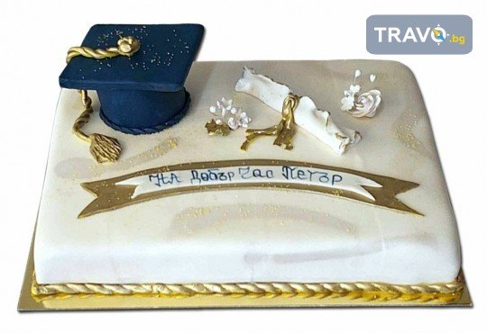 За завършване! Торта за ученици, абитуриенти, абсолвенти, докторанти, учени с красив дизайн от Сладкарница Джорджо Джани - Снимка 13