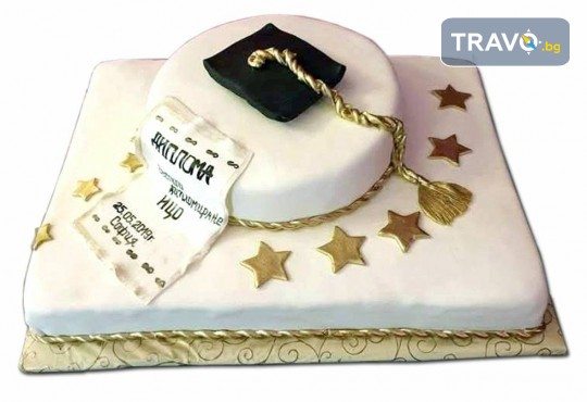 За завършване! Торта за ученици, абитуриенти, абсолвенти, докторанти, учени с красив дизайн от Сладкарница Джорджо Джани - Снимка 2
