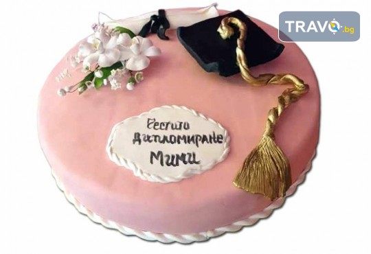За завършване! Торта за ученици, абитуриенти, абсолвенти, докторанти, учени с красив дизайн от Сладкарница Джорджо Джани - Снимка 12