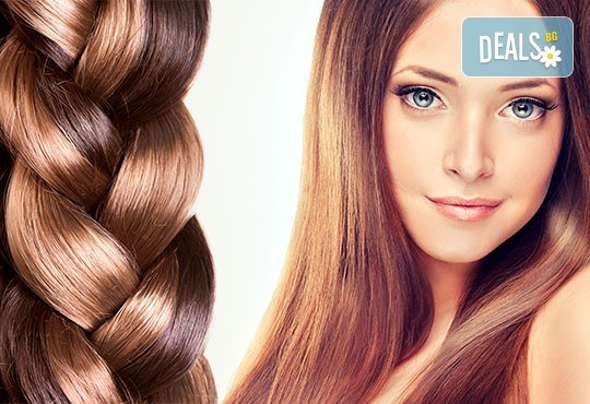 Поглезете се в салон за красота Аморе с термо терапия за коса, кератинова ампула, измиване, маска и бонус: плитка! - Снимка 1