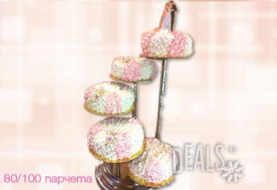 Голяма сватбена торта 60, 80 или 100 парчета с ръчно изработена декорация от Сладкарница Джорджо Джани - Снимка 6