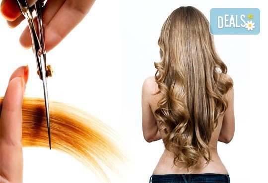 Нова прическа в салон за красота Аморе! Подстригване, измиване с продукти на Лореал и подсушаване или прическа по избор - Снимка 1