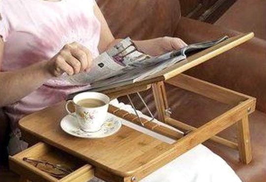 Сърфирайте удобно навсякъде! Вземете бамбукова масичка за лаптоп с охладител само от Ontime! - Снимка 4