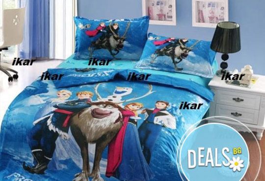 За децата! Спален комплект три части с Макуин, Уинкс, Дора, Замръзналото кралство от Фирма Икар на супер цена! - Снимка 2