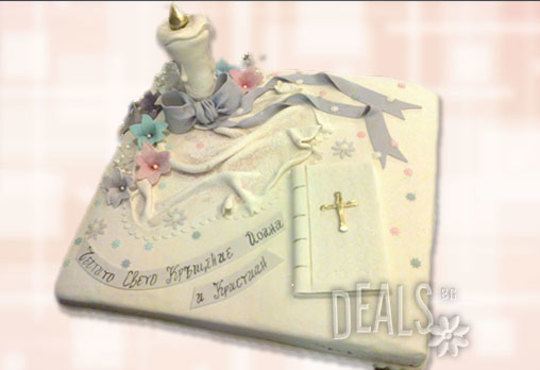 Tортa за изписване от родилния дом или за кръщенe - дизайни на Сладкарница Джорджо Джани - Снимка 2