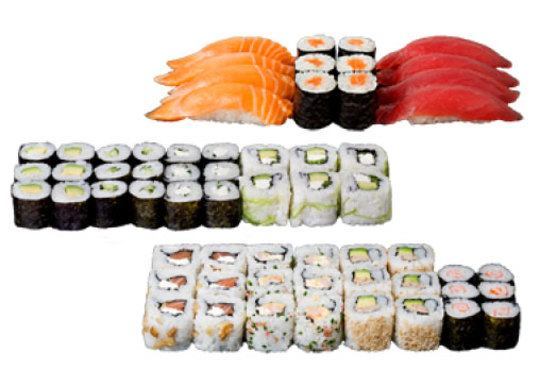 Супер предложение от Sushi King! 50 броя хапки със сьомга, нори и японски сосове в Суши сет Даймьо - Снимка 3