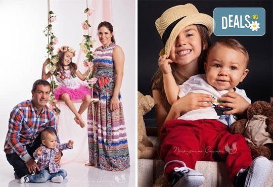 Детска, бебешка или семейна фотосесия в студио с 12 обработени кадъра от Приказните снимки! - Снимка 21