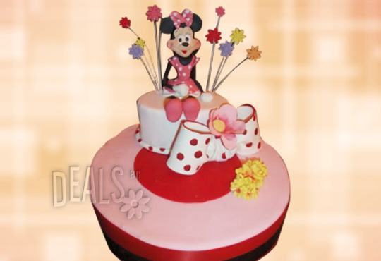 Красиви детски торти за момичета с принцеси и приказни феи + ръчно моделирана декорация от Сладкарница Джорджо Джани - Снимка 17