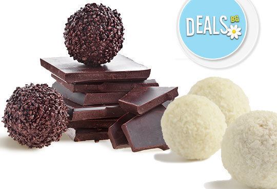 Цял килограм домашни шоколадови топки с кокос или шоколадови стърготини от Сладкарница Орхидея - Снимка 1
