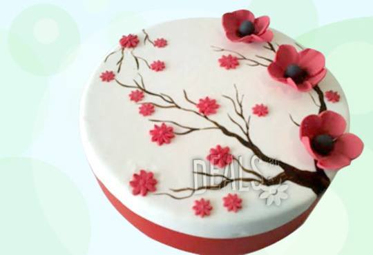 Празнична торта с пъстри цветя, дизайн на Сладкарница Джорджо Джани - Снимка 14