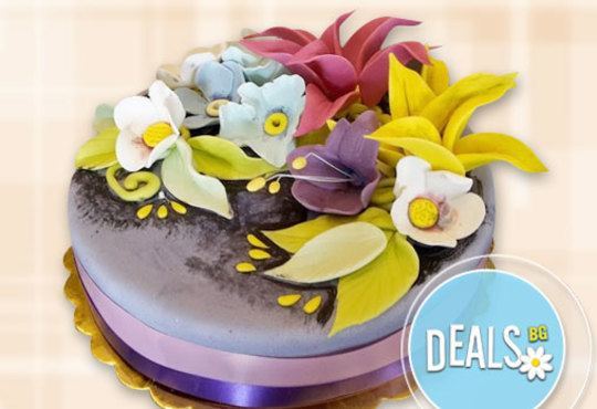 Празнична торта с пъстри цветя, дизайн на Сладкарница Джорджо Джани - Снимка 4