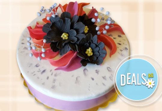 Празнична торта с пъстри цветя, дизайн на Сладкарница Джорджо Джани - Снимка 3