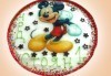 Кръгла детска торта 10 парчета с фотоснимка с любими герои или снимка по избор от Сладкарница Орхидея! - thumb 1